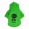 Warmer Hoodie - für Hunde / Katzen - Totenkopf bedruckt - KILLER-Schriftzug