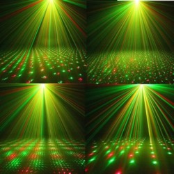Bühnenlaserlicht - Projektor - LED - mit automatischem Sound / Musik - Stativ - Fernbedienung