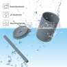 Trinkbecher aus Silikon für Kinder – Kalt-/Warmwasser – mit Strohhalm – auslaufsicher – BPA-frei – Tierdruck