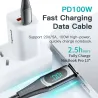 Essager - USB-Typ-C-zu-USB-C-Kabel - PD-Schnellladung - mit Digitalanzeige - 100 W / 5 A