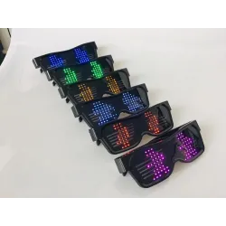LED-Partybrille - App / manuelle Steuerung - USB - Bluetooth