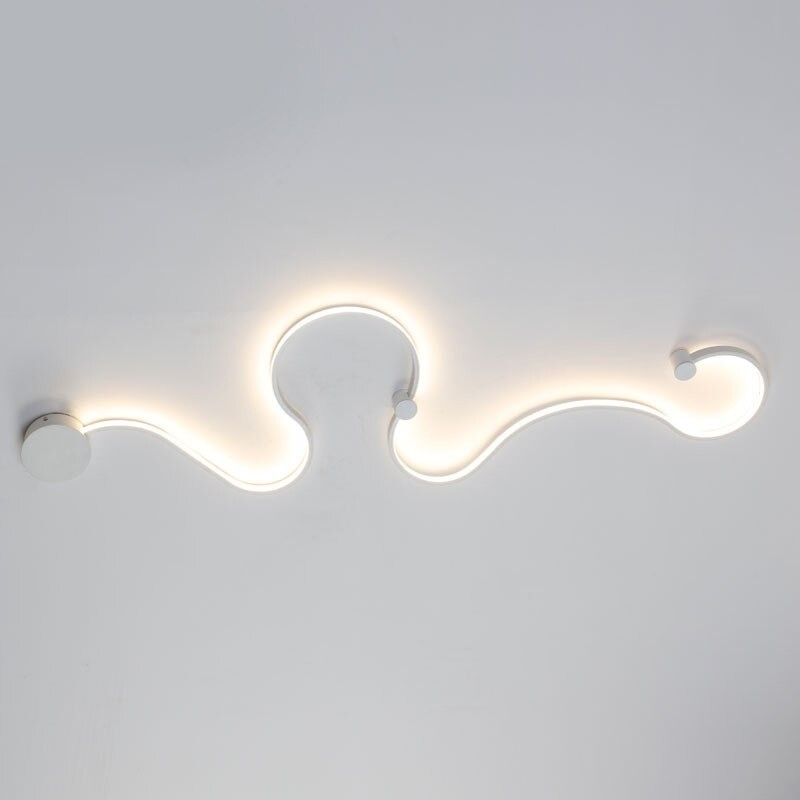 Moderne Wandleuchte - LED - RGB-Fernbedienung - S - W - Linienform