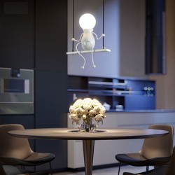 Modern ceiling lamp - sitting iron dollsCeiling lights