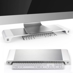 Monitor-/Computerständer aus Aluminium - mit 4 USB-Anschlüssen