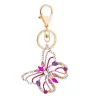 Hollow out crystal butterfly - keychainKeyrings