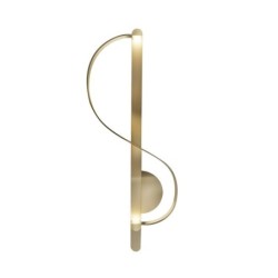 Moderne goldene Wandlampe - S-förmig