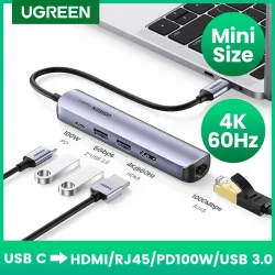 USB-C zu HDMI - RJ45 - USB 3.0 - PD - HUB - Multifunktionsadapter