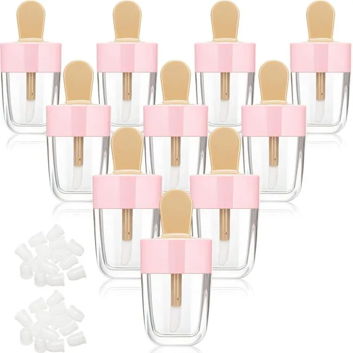 Empty transparent lip gloss containers - ice cream shape - 8 ml - 20 piecesLipsticks