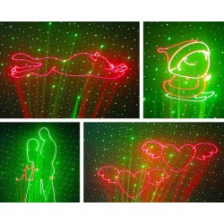Buntes Bühnenlaserlicht - Musterprojektor - mit Fernbedienung - RG DMX