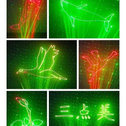 Buntes Bühnenlaserlicht - Musterprojektor - mit Fernbedienung - RG DMX