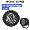 Bühnenlaserlicht – Projektor – Sound aktiviert – Fernbedienung – RGB – 78 LED – DMX