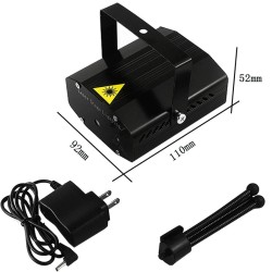 Mini-Laser-Bühnenlicht - Projektor - Sprachsteuerung - selbstfahrender Blitz
