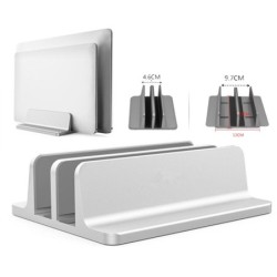 Laptophalter mit zwei Steckplätzen - Aluminiumständer - verstellbar