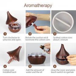 Ultrasonic Air humidifier - essential oils diffuser - LED - USB - 300mlHumidifiers
