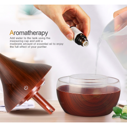 Ultrasonic Air humidifier - essential oils diffuser - LED - USB - 300mlHumidifiers