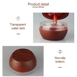 Ultrasonic Air humidifier - essential oils diffuser - LED - USB - 300mlHumidifiers