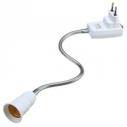 Flexible bulb holder - extension adapter - socket with On / OFF switch - E27Lighting fittings