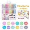 3D Jelly Pen - Mehrfarbig - Malerei / Graffiti / Keramik / Metall / Glas - 12 Stück