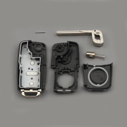 Klappschlüsseletui - Schlüsselgehäuse - 3 Tasten - für Volkswagen Golf Passat Polo Jetta Touran
