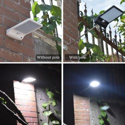 Solarbetriebene Wandleuchte - wasserdichte Lampe - Bewegungssensor - 48 LED