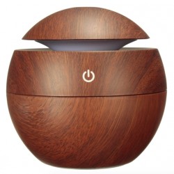 Ultrasonic air humidifier - essential oils diffuser - LED - USB - wooden grain - 130mlHumidifiers