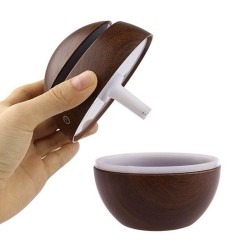 Ultrasonic air humidifier - essential oils diffuser - LED - USB - wooden grain - 130mlHumidifiers