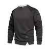 Klassisches Sweatshirt - Pullover mit O-Ausschnitt - gefälschte zwei Teile