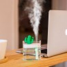 Transparent ultrasonic air humidifier - essential oils diffuser - cactus - LED - USB - 160 mlHumidifiers