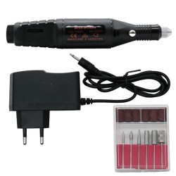 Elektrische Nagelbohrmaschine - Nagelfeile - Graviermaschine - mit Bohrer - EU-Stecker