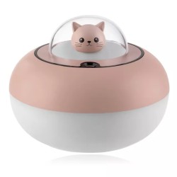 Ultrasonic air humidifier - essential oils diffuser - cat head - LED - USB - 300mlHumidifiers
