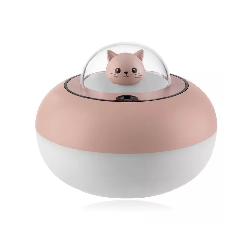 Ultrasonic air humidifier - essential oils diffuser - cat head - LED - USB - 300mlHumidifiers