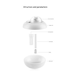 Ultraschall-Luftbefeuchter – Diffusor für ätherische Öle – Katzenkopf – LED – USB – 300 ml