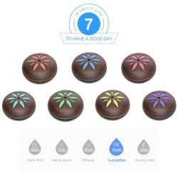 Ultrasonic air humidifier - essential oils diffuser - wood grain - LED - 500 mlHumidifiers