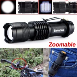 Mini-Taschenlampe - superhell - einstellbarer Zoom-Fokus - 2000 lm - CREE Q5 - LED