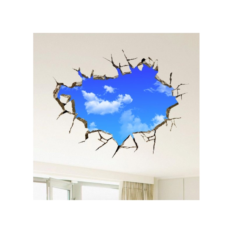 3D blue sky - wall / ceiling sticker - 50 * 70 cmWall stickers