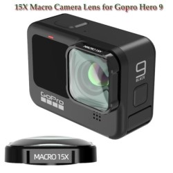 4K HD 15X Makro-Kameraobjektiv – optisches Glas – für GoPro Hero 9 Black Action Camera