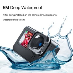 Objektiv aus Aluminiumlegierung - 155-Grad-Ultraweitwinkelobjektiv - wasserdicht - für GoPro Hero 9 10 11 Black