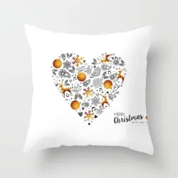 Dekorativer Weihnachtskissenbezug - Frohe Weihnachten - Frohes Neues Jahr - 45 cm * 45 cm