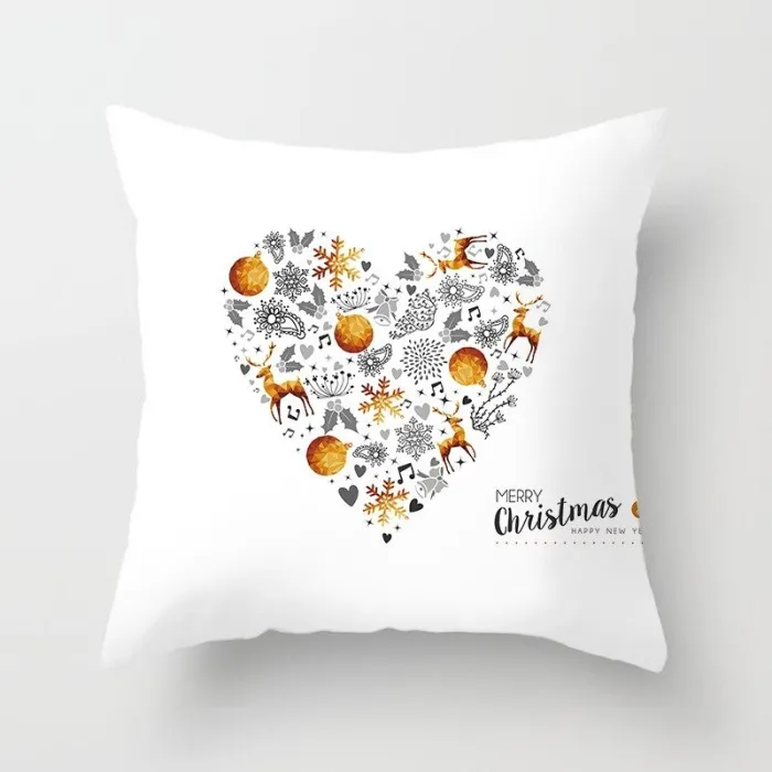 Decorative Christmas cushion cover - Merry Christmas - Happy New Year - 45cm * 45cmCushion covers
