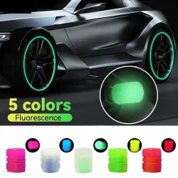 Universal-Reifenluftventile - fluoreszierend - 4 Stück
