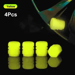 Universal-Reifenluftventile - fluoreszierend - 4 Stück