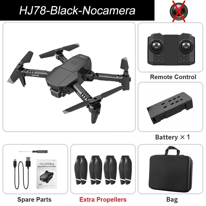 HJ78 Mini - WiFi - FPV - 4K HD Dual-Kamera - faltbar - RC Drone Quadcopter - RTF