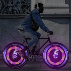 Buntes Fahrradspeichenlicht - 32 LED - 30 Muster