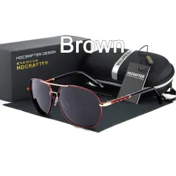 HDCRAFTER - Übergroße Vintage-Sonnenbrille - polarisiert - UV400