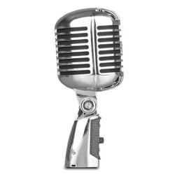 Mikrofon im Vintage-Stil - dynamischer Gesang - mit Ständer