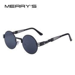 Runde Retro-Sonnenbrille aus Metall – UV400 – Unisex