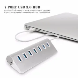 Splitter aus Aluminium - USB 3.0 - USB mit 7 Anschlüssen - HUB
