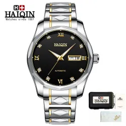 HAIQIN - mechanische Automatikuhr - Edelstahl - gold / schwarz