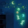 Leuchtender Wandaufkleber - Kinderzimmertapete - Hase / Mond / Luftballons / Sterne