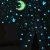 Luminous wall / ceiling stickers - kids bedroom decoration - moon / stars - 111 piecesWall stickers